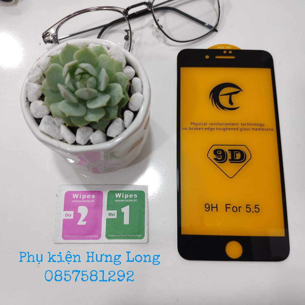 Kính Cường Lực 9D chữ T Iphone Full Màn Hình