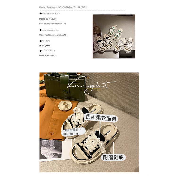 Giày Sandal Quai Dán Đế Dày Chống Trượt Phong Cách Thời Trang Mới Cho Nữ