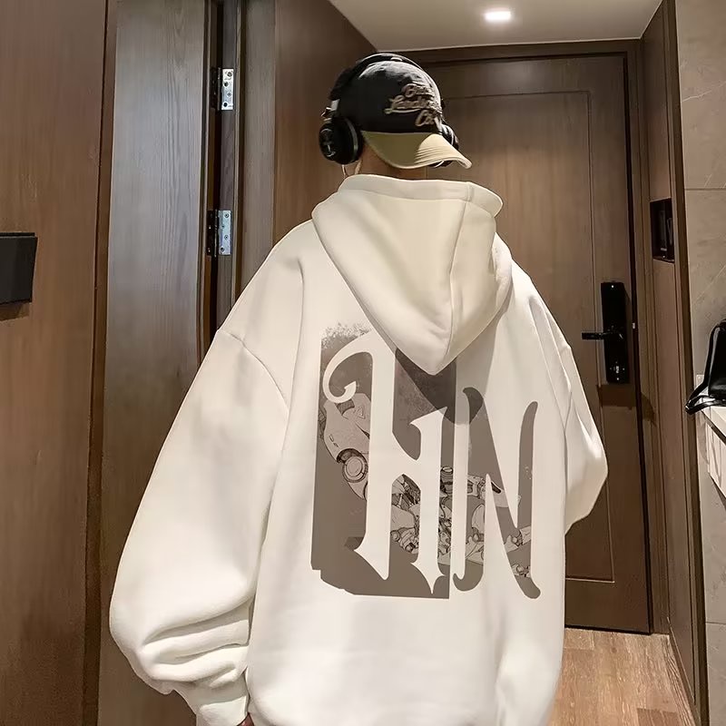 Áo Hoodie Mùa Thu Dáng Rộng Tay Dài In Họa Tiết Vintage Thời Trang Cho Nam Và Nữ