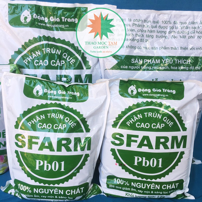 Phân Trùn Quế SFARM (Túi 02kg) - Phân trùn quế nguyên chất 100%