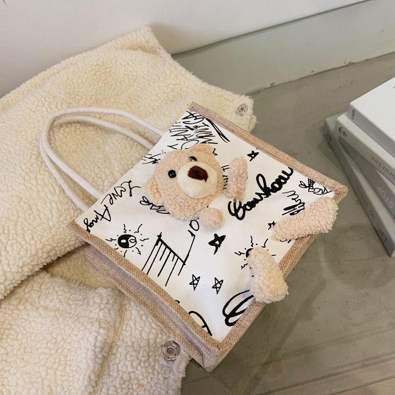 PVN24140 Túi đeo chéo đính gấu cho nữ dễ thương T2