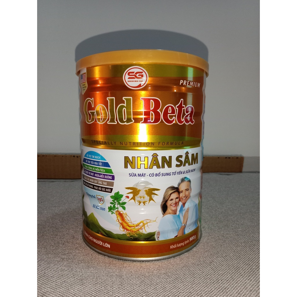 Sữa nhân sâm Gold Beta 900g - Tăng cường đề kháng - phục hồi sức khỏe - Ngừa ung thư tiểu đường - Hỗ trợ tim mạch