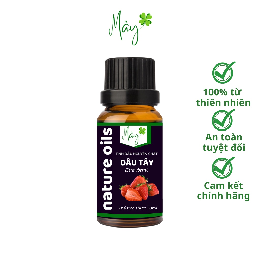 Tinh dầu Dâu Tây nguyên chất 10ml - 50ml, tinh dầu thiên nhiên Mây giúp thơm phòng, thư giãn