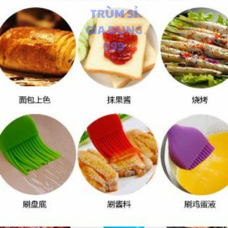 Cọ quét dầu silicon, Chổi quét dầu - Cọ quét dầu ăn, quét mỡ, quét mặt bánh bằng silicon chịu nhiệt