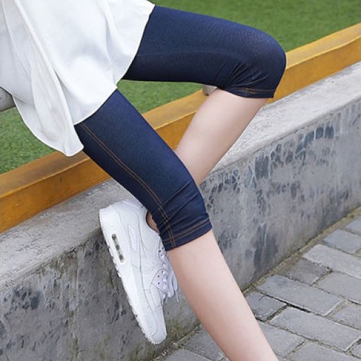 Quần Legging Jean Lửng Dạo Phố