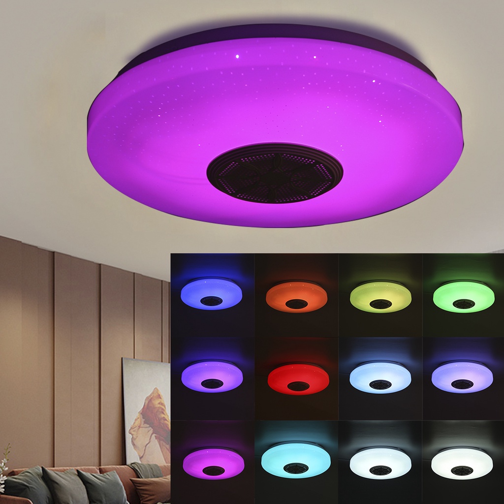 Đèn Trần 120w led Có Loa bluetooth rgb Điều Khiển Từ Xa
