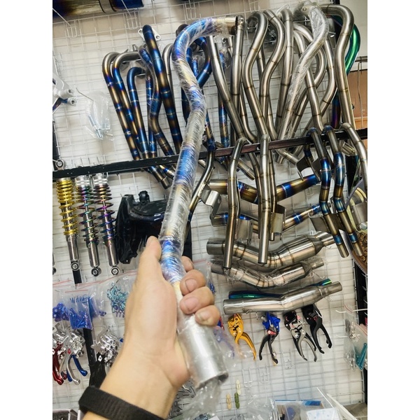 Cổ titan dài lắp pô rsx cho  w110