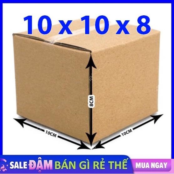 Combo 100 Thùng Carton Size 10x10x8 cm Đóng Gói Hàng Hóa Mỹ Phẩm Nhỏ Gọn