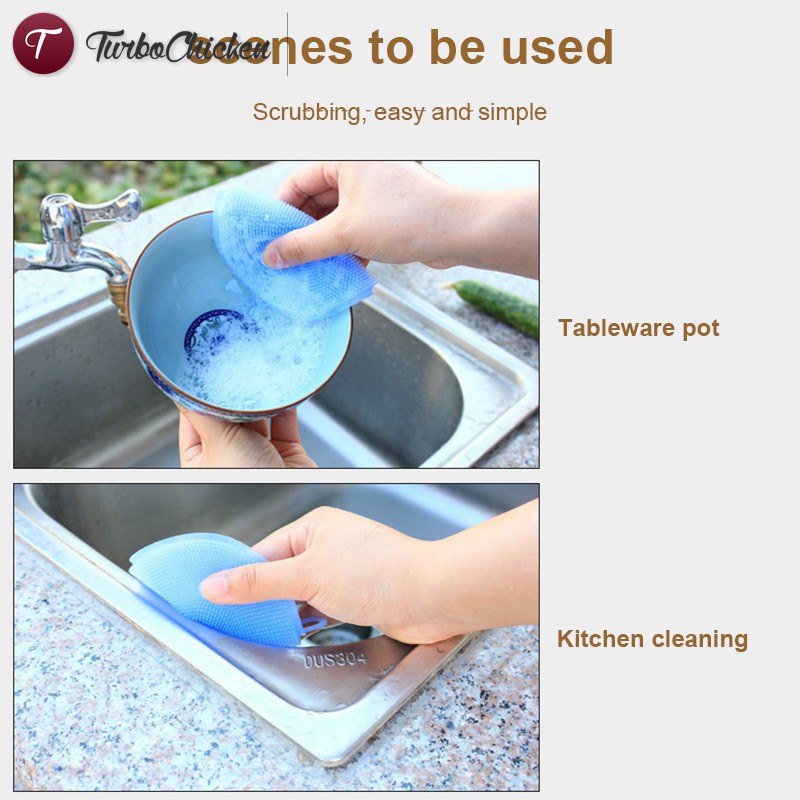 Miếng Rửa Chén Đa Năng Bằng Silicon