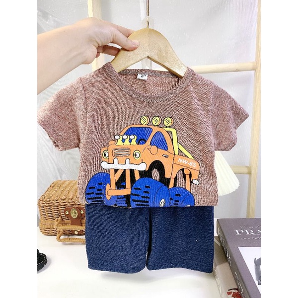 Bộ bé trai hình ô tô 8-18kg