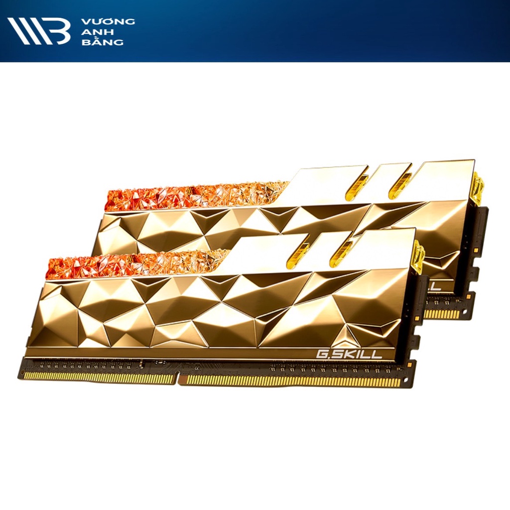 Ram PC G.SKILL Trident Z Royal Elite Gold RGB 16GB 3600MHz DDR4 (8GBx2) -HÀNG CHÍNH HÃNG