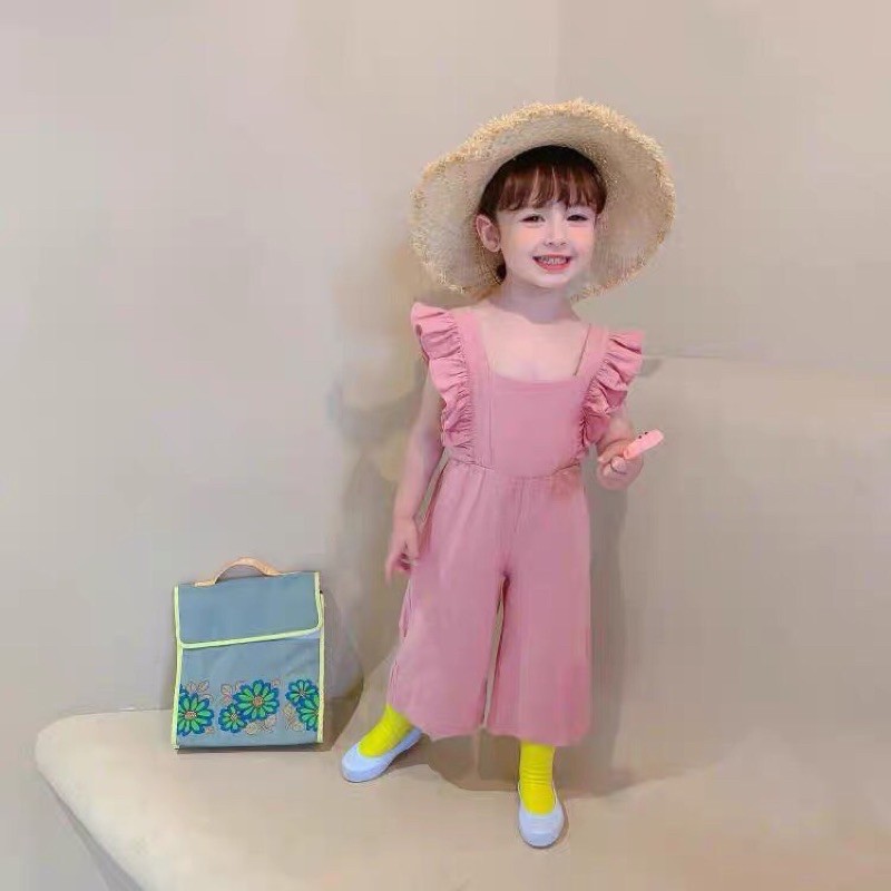 BỘ JUMPSUIT HỒNG BÉ GÁI