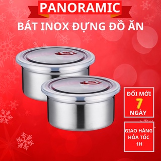 Bát inox chống rỉ đựng đồ ăn khô và đựng nước chống tràn