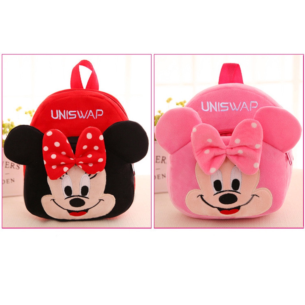 Balo UNISWAP hoạt hình siêu đáng yêu nhiều mẫu vải nhung mịn cho bé mầm non - mẫu giáo
