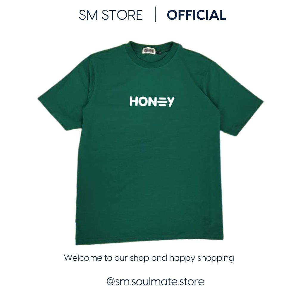 Áo thun in chữ Honey cổ tròn unisex nam nữ form oversize chất liệu cotton Soulmate Store – SMAT.03.1