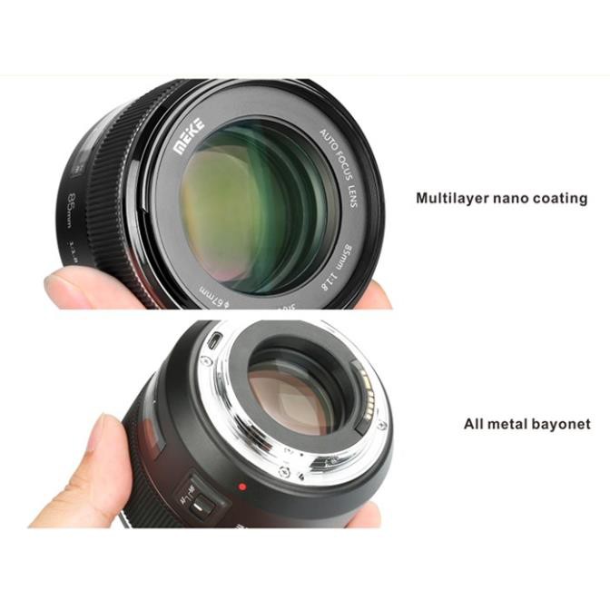 (CÓ SẴN) Ống kính Meike 85mm F1.8 Auto Focus For Canon và Sony (MF) - Chính Hãng Bảo Hành 12 Tháng