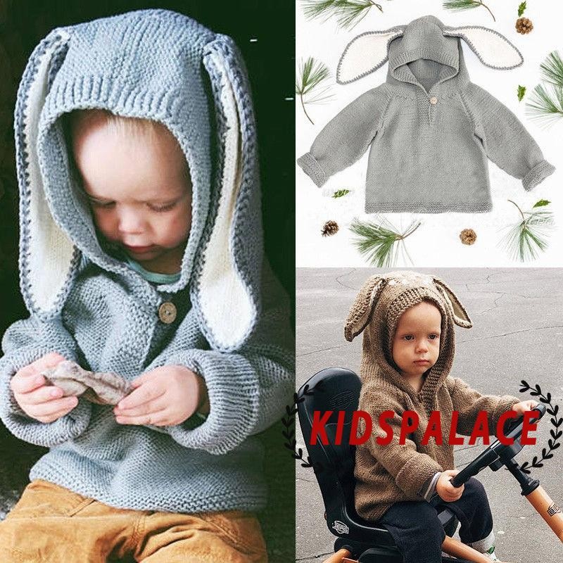 Áo khoác mũ trùm phối tai dài thời trang cho bé
