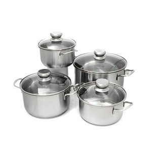 BỘ NỒI 4 CÁI - 3 ĐÁY NẮP KÍNH FIVESTAR FS08CG