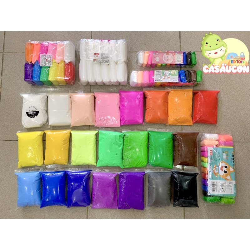 Đất sét tự khô , lốc 12 màu  đất nặn , softclay , butter slime