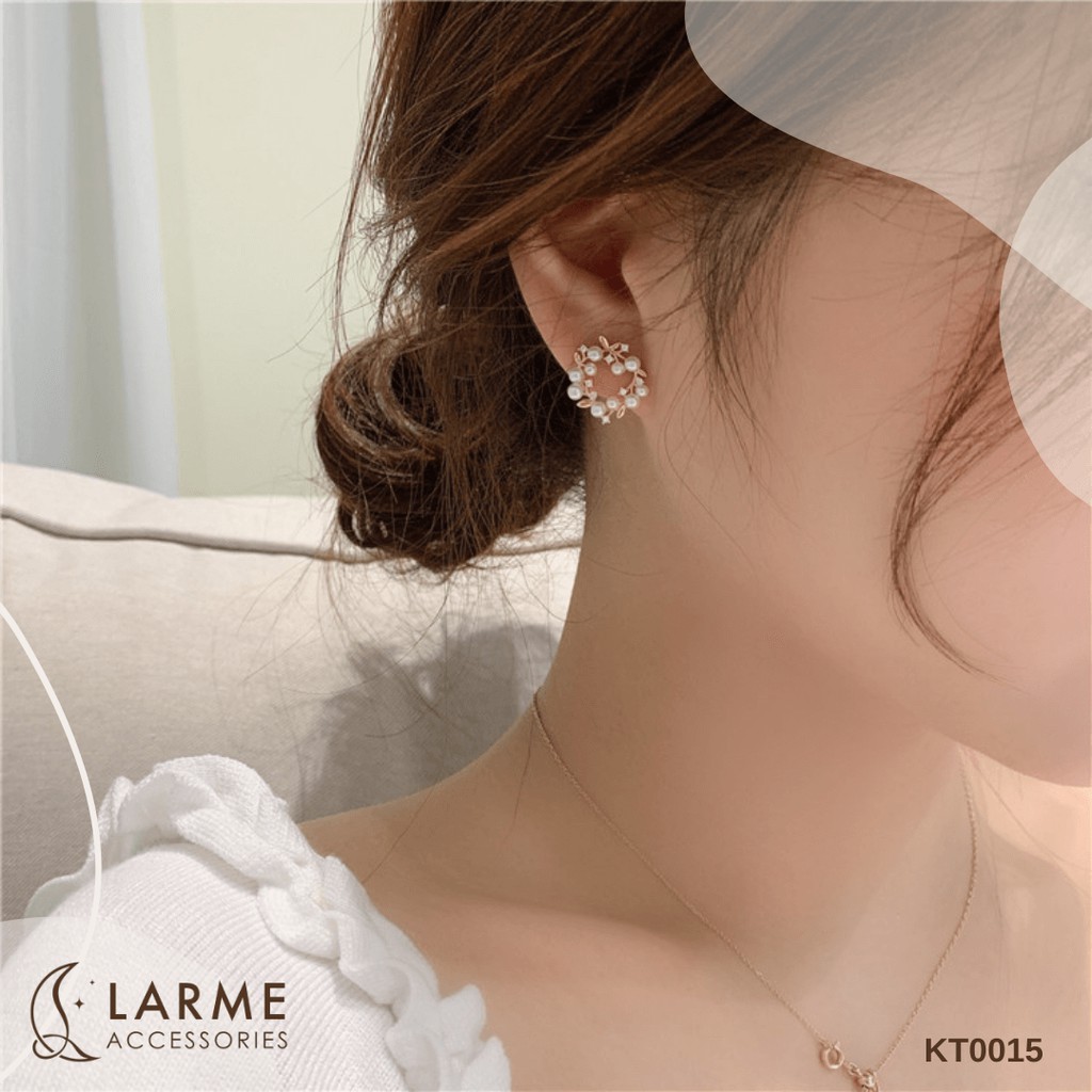 Khuyên tai, bông tai nữ nguyệt quế Larme Accessories - KT0015