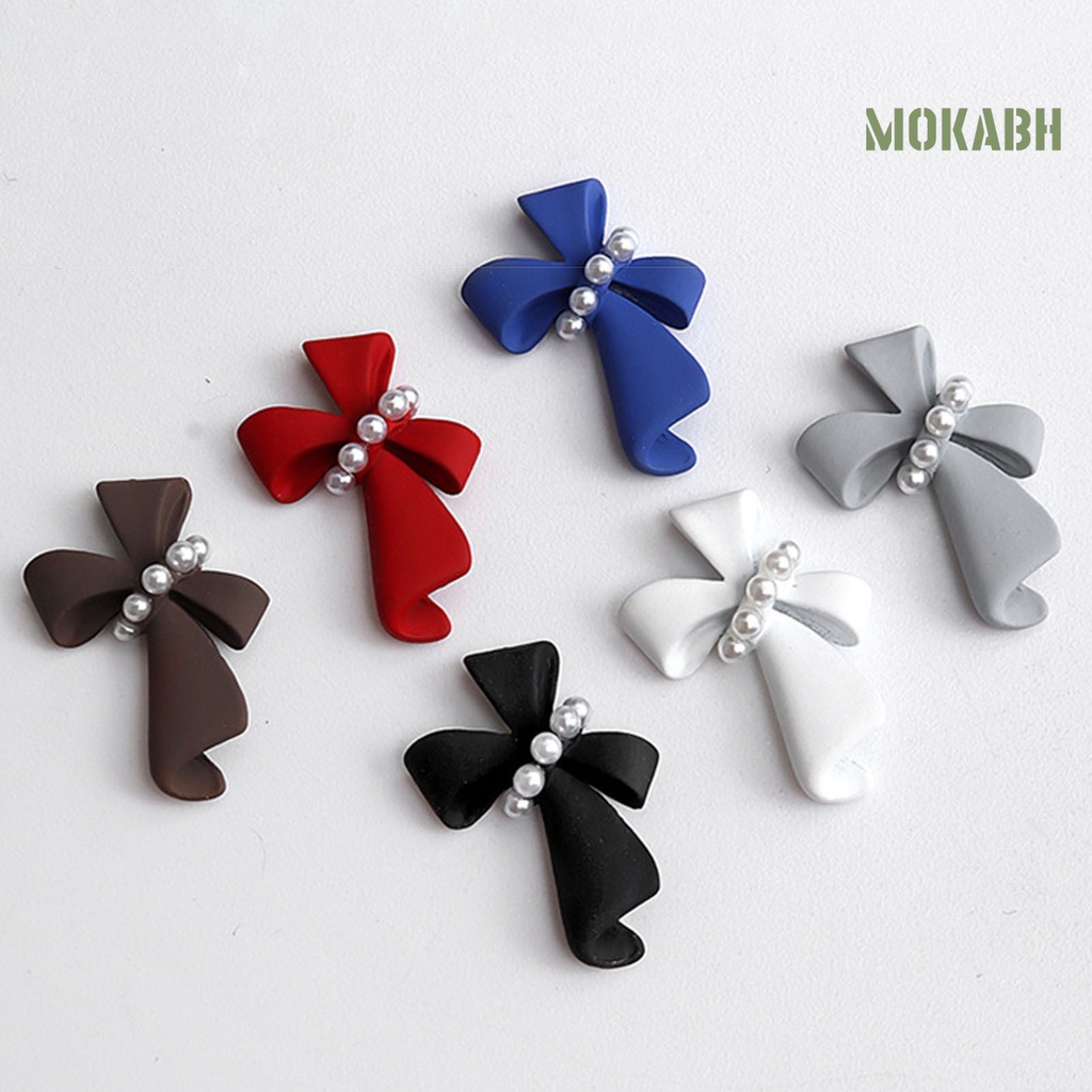 Bộ 5 Phụ Kiện Trang Trí Móng Tay Hình Nơ 3D Nhiều Màu Sắc DIY