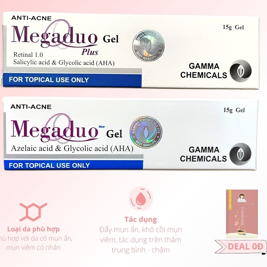 Gel Giảm Mụn Ẩn Và Thâm Gamma Megaduo Gel 15 gram