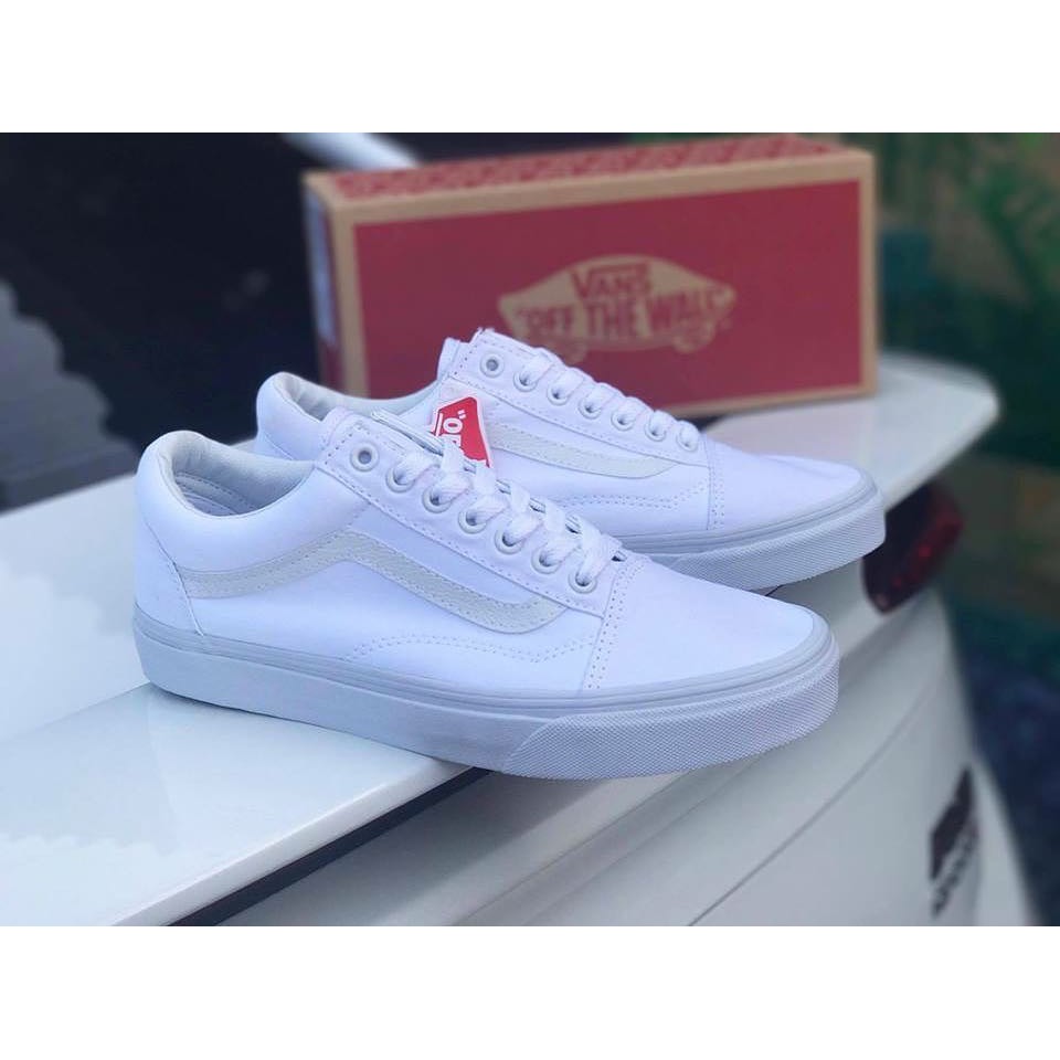 Giày Vans Old Skool trắng toàn bộ [ Full box ]