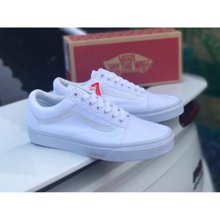 Giày Vans Old Skool trắng toàn bộ