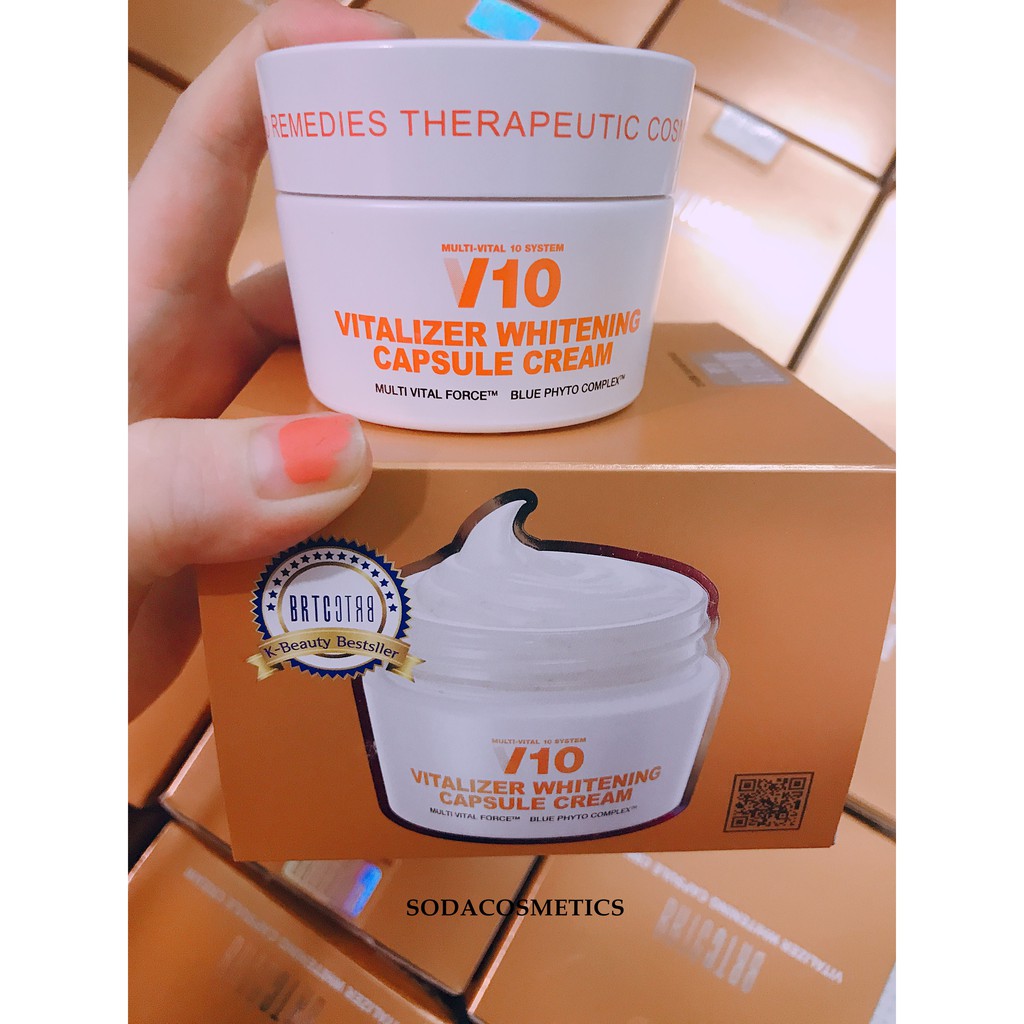 Kem Dưỡng Trắng BRTC V10 Vitalizer Whitening Capsule Cream