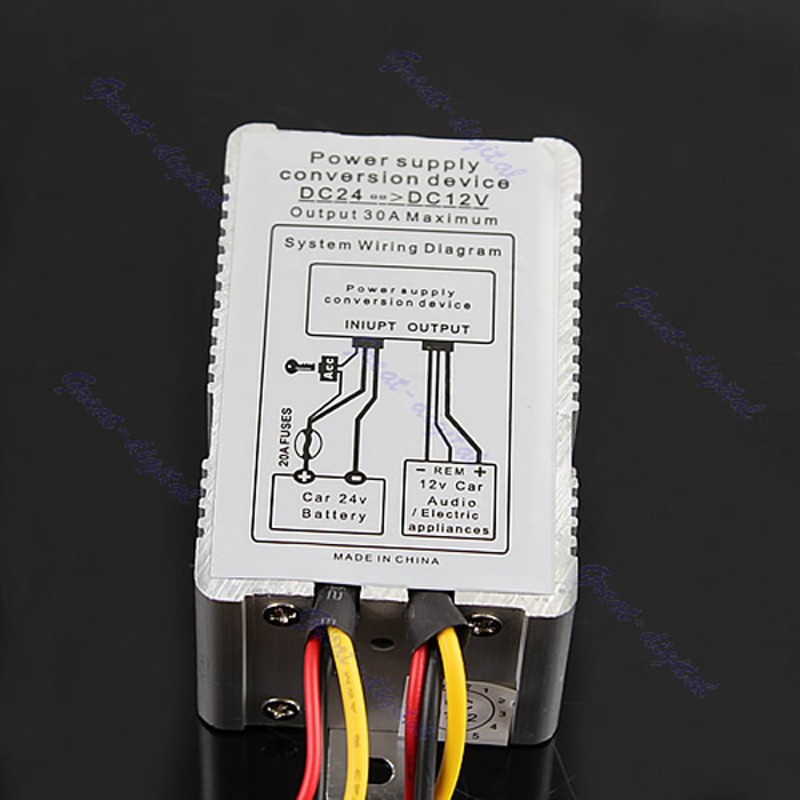 Thiết Bị Chuyển Đổi Nguồn Điện 24v Sang 12v Dc-Dc 30a Cho Xe Hơi