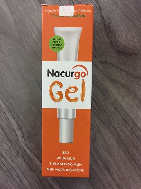 Gel ngừa sẹo Mụn, Thâm sẹo do Mụn và Mụn ngừa diện rộng : Nacurgo Gel ( 20g)