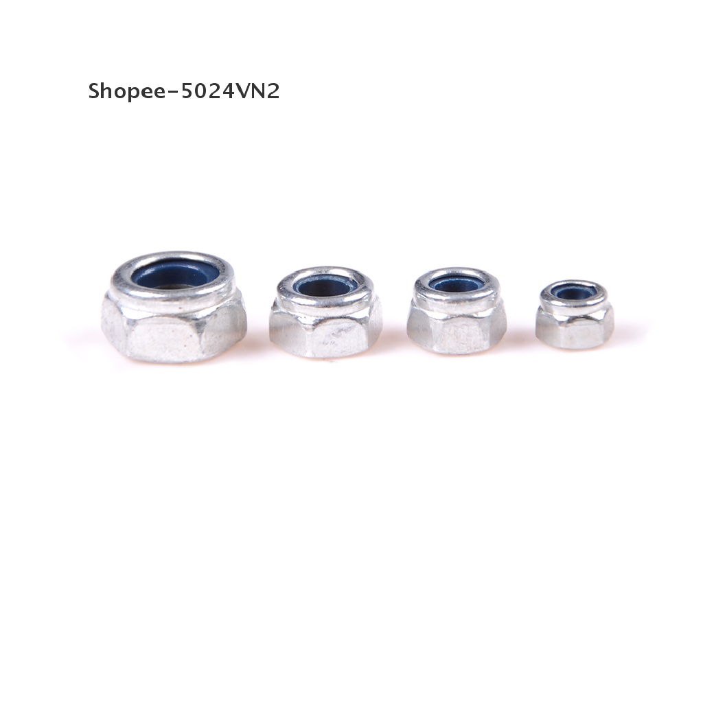 Set 50 Đai Ốc Tự Khóa DIN985 M3 M4 M5 M6 Mạ Kẽm Đa Dụng Chất Lượng Cao