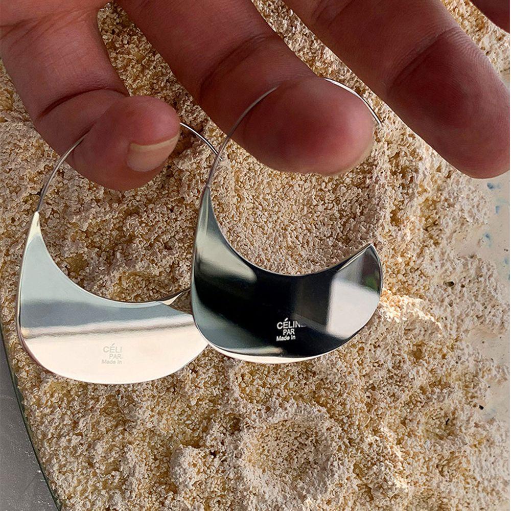 Bông Tai Dáng Dài Phong Cách Retro Sang Trọng Đơn Giản Dành Cho Nữ Back2Lilife|Khuyên Tai Mặt Gương Thiết Kế Độc Đáo Thời Trang