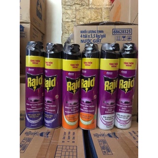 Xịt muỗi Raid hương chanh/ không mùi/ lavender 700ml, 600ml+100ml giá không đổi