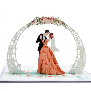 NHIỀU MẪU - Thiệp Nổi 3D, Wedding Pop-up Card Đám Cưới Hạnh Phúc Happy Wedding, Quà Tặng Cô Dâu Chú Rể Độc Đáo