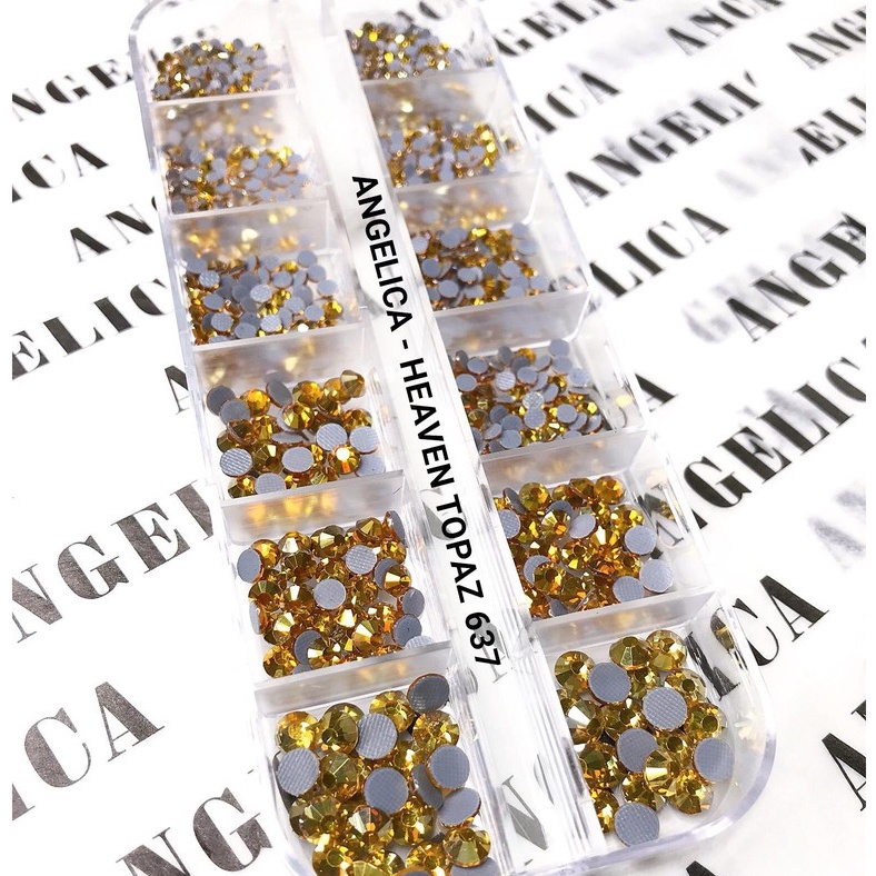 Đá Chân Lưới Nail 12 Khía Heaven Topaz Đính Móng ANGELICA 637