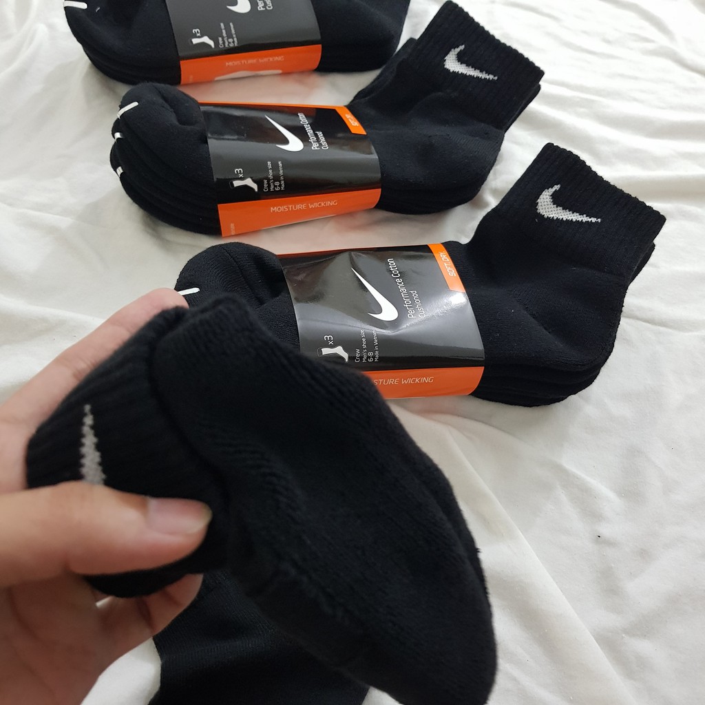 Combo 2 Pack 3 đôi tất thể thao Nike cổ thấp ( 1 Pack trắng, 1 Pack đen) ) - Free ship + Quà tặng từ TatsTats.vn