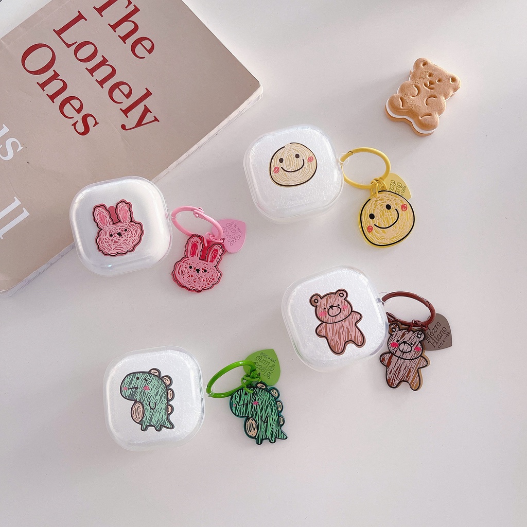 Vỏ Case TPU Hình In Cute Galaxy Buds 2 Pro/ Buds pro /Buds 2/Buds Live Kèm Khóa