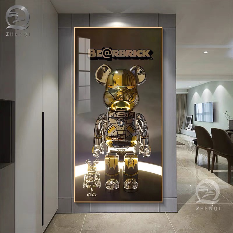 Tranh Treo Tường Chú Gấu Kaws Toy Treo Tường Phòng Khách/ Game/ Gaming/ RObot/ Bearbrick Siêu Marvel shop quần áo