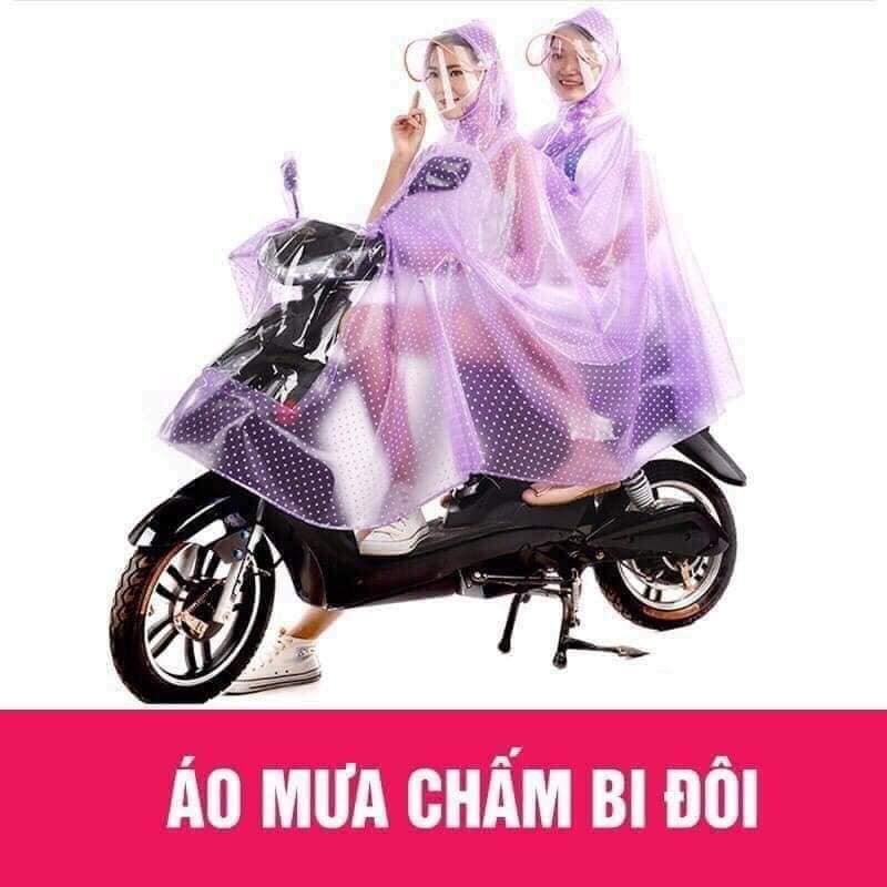 Áo mưa chấm bi hai đầu loại đẹp hàng việt nam