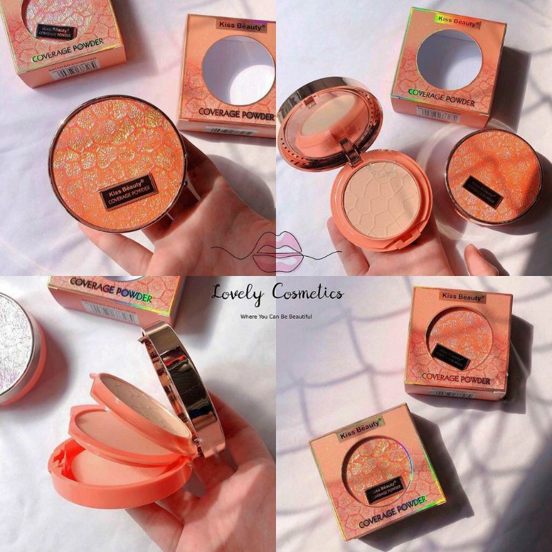 Phấn 2 tầng kiss beauty peach đào | BigBuy360 - bigbuy360.vn