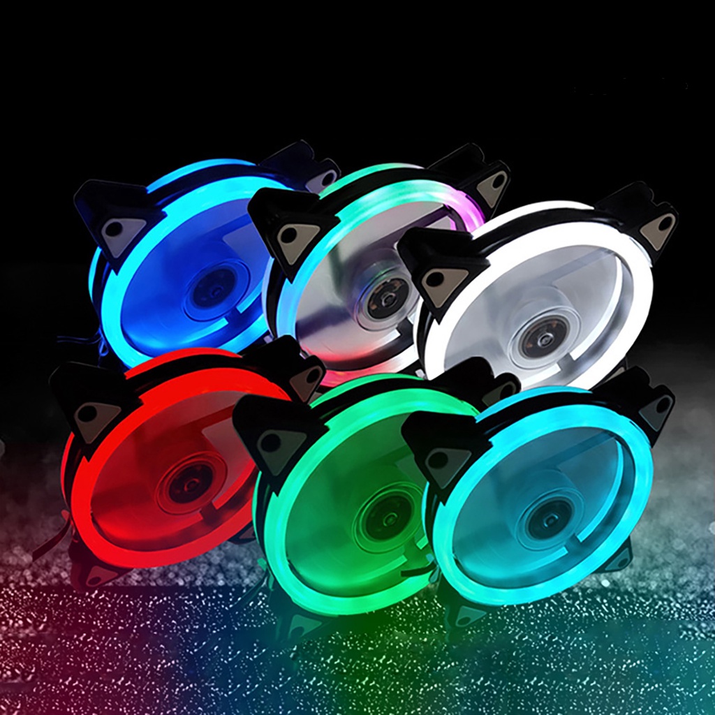 Quạt tản nhiệt có đèn RGB 12cm không gây tiếng ồn cho PC