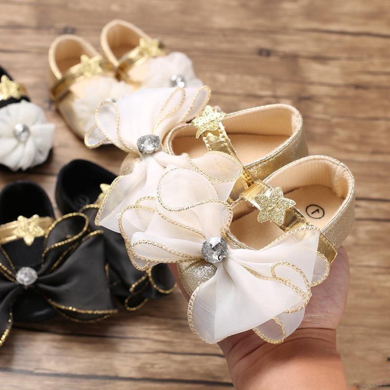 Giày Công Chúa Đính Hoa Đáng Yêu Cho Bé Gái