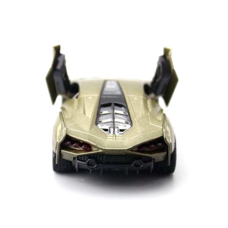Xe mô hình ô tô đúc kim loại Lamborghini Sian tỷ 1:36 chạy cót, mở được cửa, Xe oto đồ chơi cho bé