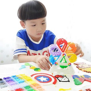 Bộ đồ chơi handmade hạt màu kỳ thú Hama, Perler gồm 10 màu, tặng kèm đầy đủ phụ kiện