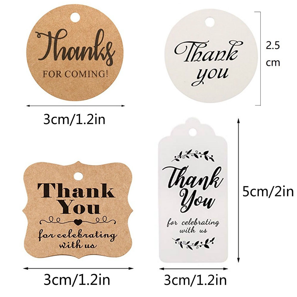 Set 100 thẻ giấy kèm dây 20m trang trí tiệc đám cưới