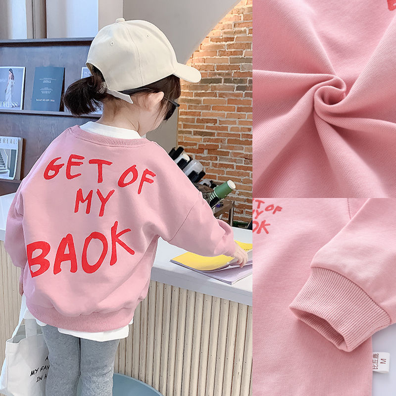 Áo Thun Cotton Tay Dài Họa Tiết Hoạt Hình Cho Bé Gái