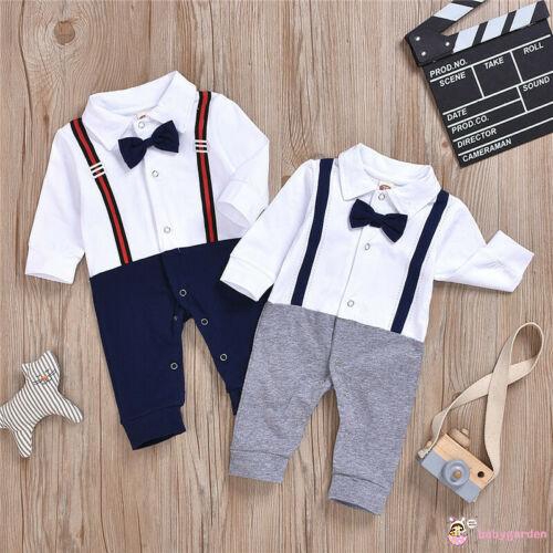 Bộ Đồ Liền Thân Dài Tay Thắt Nơ Cho Bé Trai