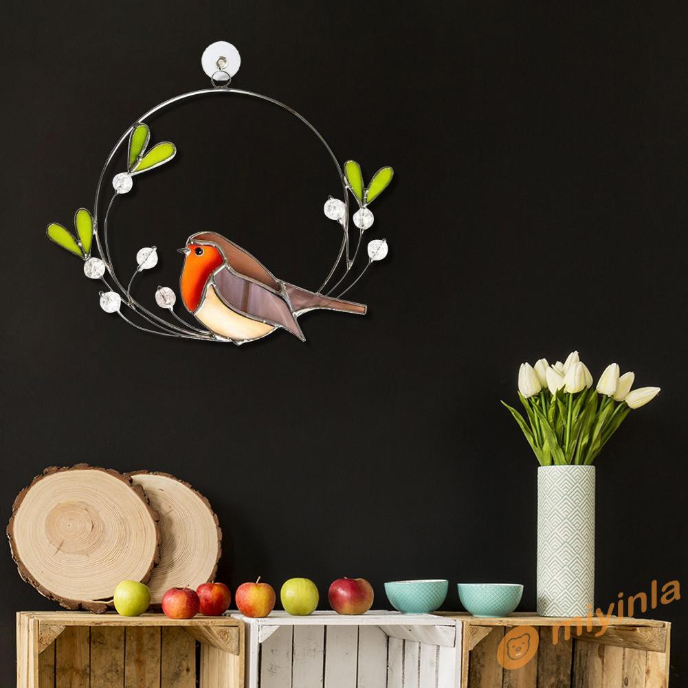 Suncatcher treo trang trí nội thất bằng Acrylic thủy tinh đầy màu sắc kiểu các loài chim đẹp mắt
