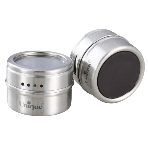 Lọ đựng gia vị nắp nam châm bằng thép không gỉ, hũ đựng gia vị gắn tường tiện lợi